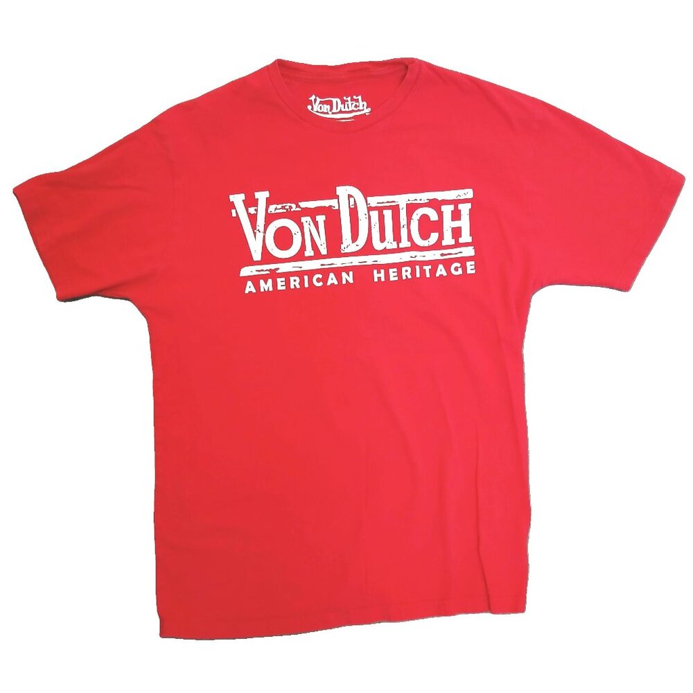 VON DUTCH Y2K Spellout Logo Retro T-shirt / T shirt - XL -Mens - Preowned